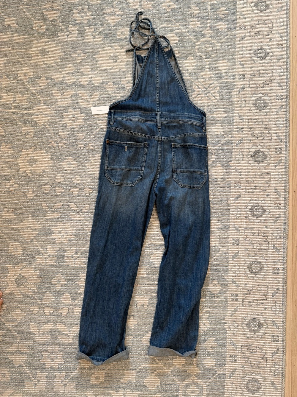 Anthropologie Faded Blue Denim Overalls with Adjustable Straps - Picture 5 of 5